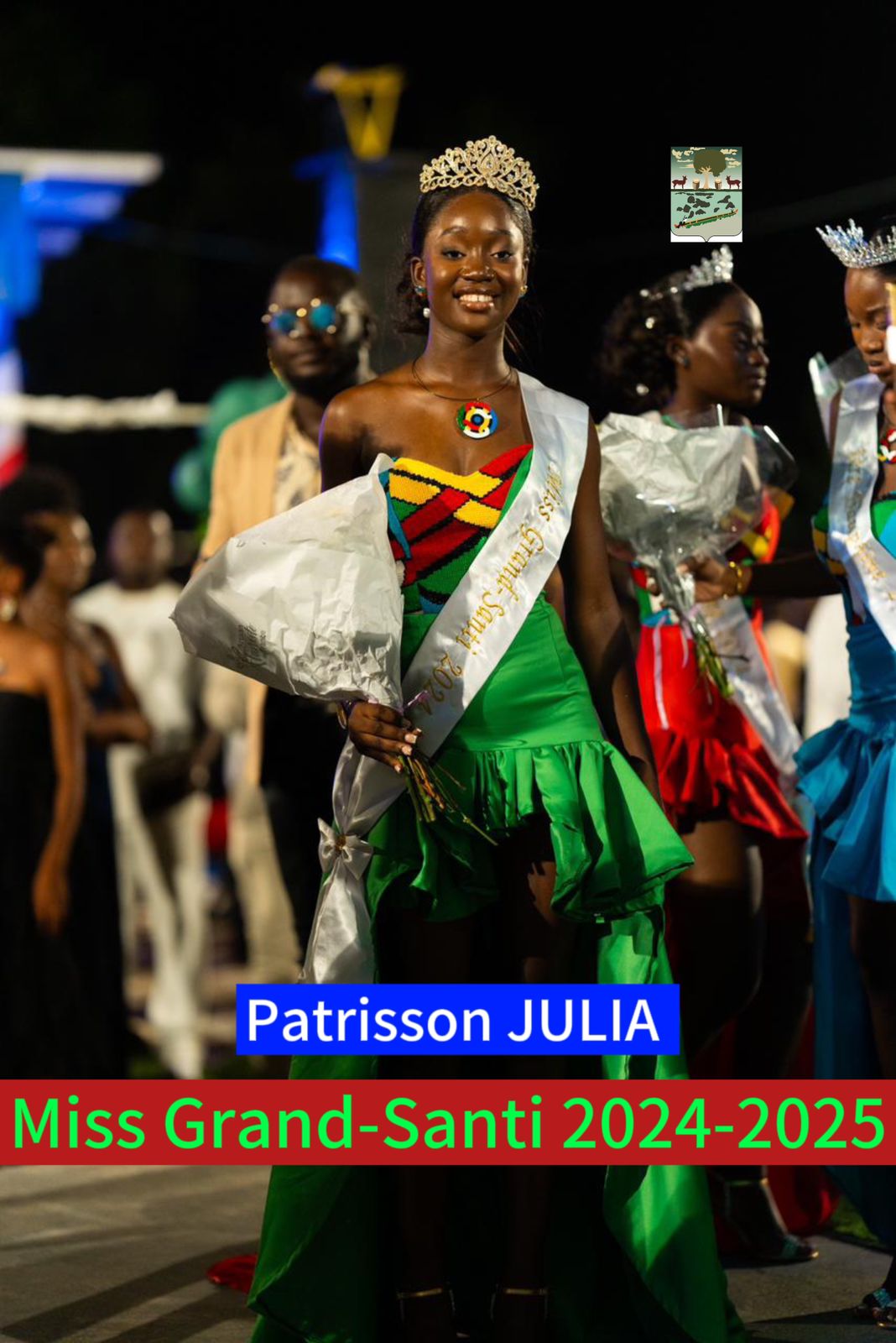 Patrisson Julia, Miss Grand-Santi 2024-2025, est en lice pour succéder à Fébrianca Jesina, Miss Grand-Santi 2023-2024. 